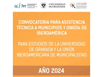 AMPLIADO PLAZO para solicitar Asistencia Técnica de la UIM y la Universidad de Granada a Municipios de Latinoamérica