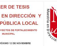 ABIERTAS LAS INSCRIPCIONES PARA EL TALLER TESIS 2018: FORTALECIMIENTO INSTITUCIONAL