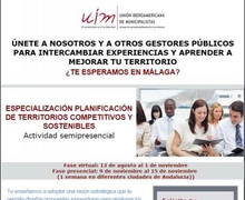 ESPECIALIZACIÓN SEMIPRESENCIAL EN PLANIFICACIÓN DE TERRITORIOS COMPETITIVOS Y SOSTENIBLES