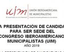 CONVOCATORIA PARA POSTULAR Y SER SEDE DEL XIII CONGRESO IBEROAMERICANO DE MUNICIPALISTAS