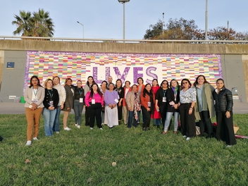 Con trabajo junto a la Diputación de Barcelona y mural participativo “LIVES” #25N hemos dicho NO a la violencia de Género