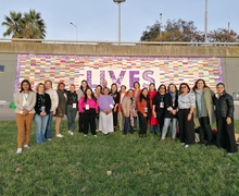 Con trabajo junto a la Diputación de Barcelona y mural participativo “LIVES” #25N hemos dicho NO a la violencia de Género